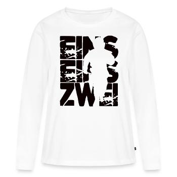 Service des pompiers volontaires - T-shirt manches longues Premium bio Femme - blanc - Devant - Julia (174cm)