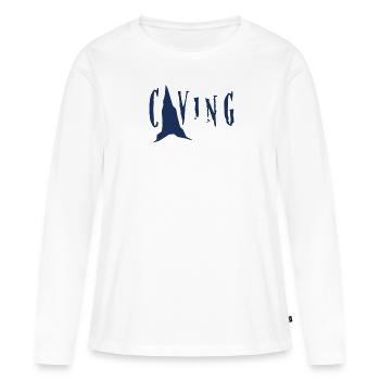 Équipe d'explorateurs de grottes - T-shirt manches longues Premium bio Femme - blanc - Devant - Julia (174cm)