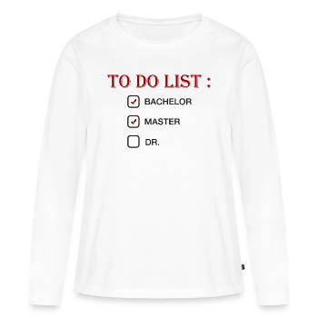 thèse - T-shirt manches longues Premium bio Femme - blanc - Devant - Julia (174cm)
