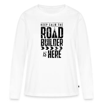 Équipe de travailleurs de la construction - T-shirt manches longues Premium bio Femme - blanc - Devant - Julia (174cm)