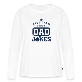 Dad Jokes - Frauen Premium Bio Langarmshirt - Weiß - Vorne - Julia (174cm)