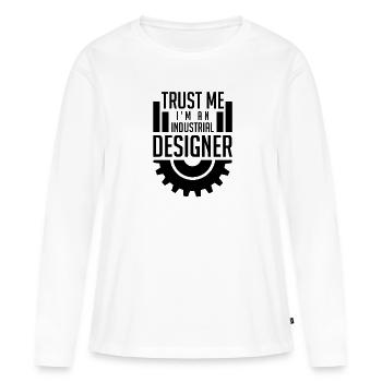 Concepteur de produit produit produit équipe de concepteur industriel - T-shirt manches longues Premium bio Femme - blanc - Devant - Julia (174cm)