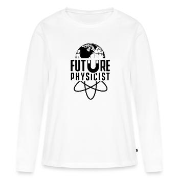 physicist - Women's Premium Organic Long Sleeve Shirt - white - Front - Julia (174cm)