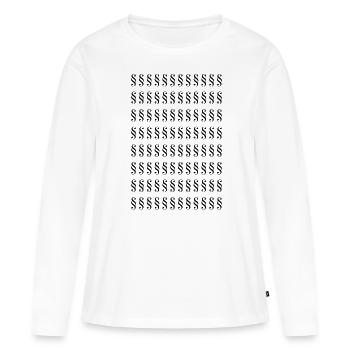 Loi sur les paragraphes - T-shirt manches longues Premium bio Femme - blanc - Devant - Julia (174cm)