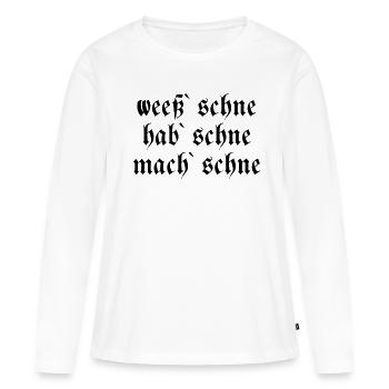 neige blanche neige belle - T-shirt manches longues Premium bio Femme - blanc - Devant - Julia (174cm)