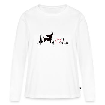 Chihuahua - Frauen Premium Bio Langarmshirt - Weiß - Vorne - Julia (174cm)