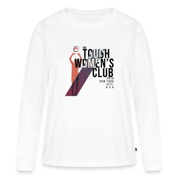 Volley- - T-shirt manches longues Premium bio Femme - blanc - Devant - Julia (174cm)