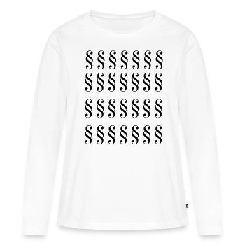 Paragraphe - T-shirt manches longues Premium bio Femme - blanc - Devant - Julia (174cm)