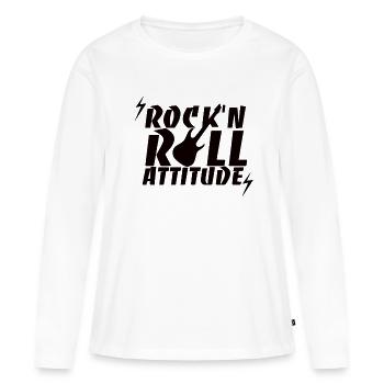 Musique hard rock - T-shirt manches longues Premium bio Femme - blanc - Devant - Julia (174cm)