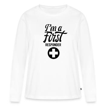 Ich bin ein Ersthelfer First Responder Notfall - Frauen Premium Bio Langarmshirt - Weiß - Vorne - Julia (174cm)