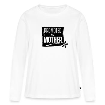 Promu maman future maman - T-shirt manches longues Premium bio Femme - blanc - Devant - Julia (174cm)