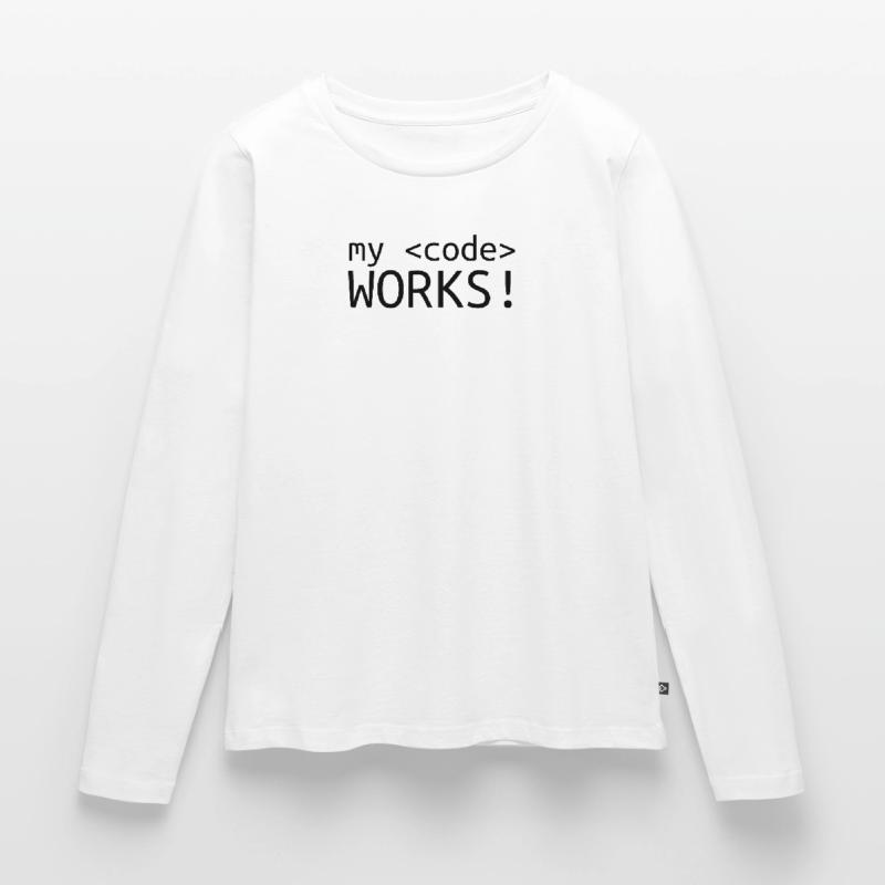 Mon code fait de la programmation informatique T-shirt manches longues Premium bio Femme