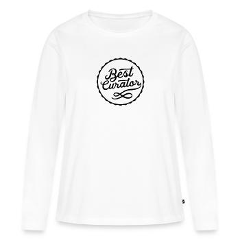 Meilleur curateur curateur curateur - T-shirt manches longues Premium bio Femme - blanc - Devant - Julia (174cm)