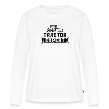 Tractor Expert Tractor Driver Trecker - Women's Premium Organic Long Sleeve Shirt - white - Front - Julia (174cm)