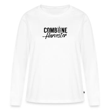 Combine harvester driver harvest agricultural machine combine harvester - Women's Premium Organic Long Sleeve Shirt - white - Front - Julia (174cm)