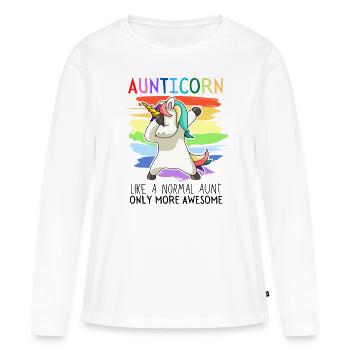 Dabbendes Unicorn Aunticorn Dabbing Unicorn Aunt - Women's Premium Organic Long Sleeve Shirt - white - Front - Julia (174cm)