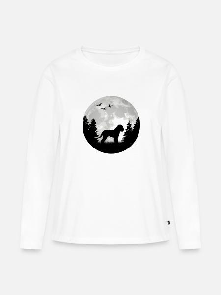 Lagotto Romagnolo Mond Lagotti Trüffelsuchhund - Frauen Premium Bio Langarmshirt - Weiß