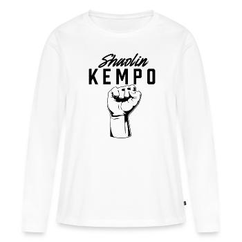 Shaolin Kempo Kenpo Karaté Art Martial - T-shirt manches longues Premium bio Femme - blanc - Devant - Julia (174cm)