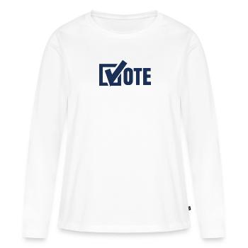 Vote ballot elections election voters - Women's Premium Organic Long Sleeve Shirt - white - Front - Julia (174cm)