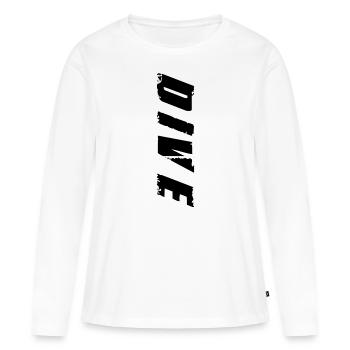 Plongée plongée plongée plongée plongeur cadeau - T-shirt manches longues Premium bio Femme - blanc - Devant - Julia (174cm)