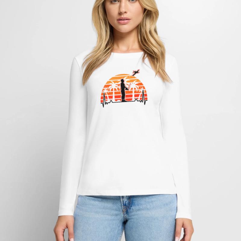 Modellflugzeug Evolution Modellflieger Modellbauer Frauen Premium Bio Langarmshirt