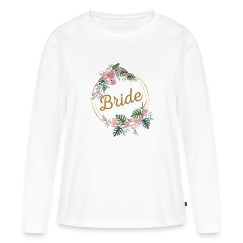 Bride brides - Women's Premium Organic Long Sleeve Shirt - white - Front - Julia (174cm)