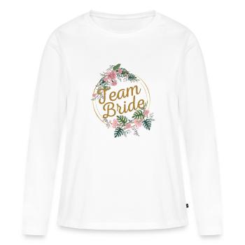 Team Bride - Women's Premium Organic Long Sleeve Shirt - white - Front - Julia (174cm)