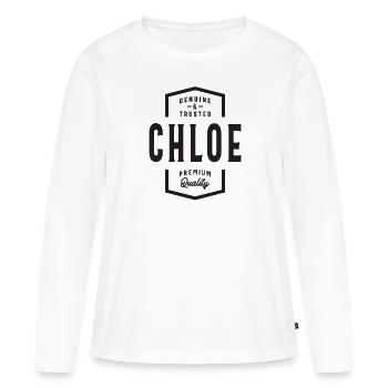 Genuine and Trusted Chloe - Women's Premium Organic Long Sleeve Shirt - white - Front - Julia (174cm)