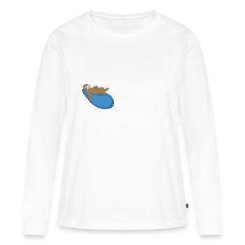 Boulder design climbing sloth - Women's Premium Organic Long Sleeve Shirt - white - Front - Julia (174cm)