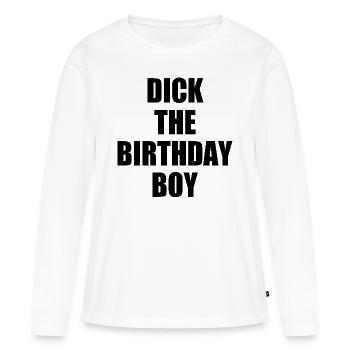 dick the birthday boy - T-shirt manches longues Premium bio Femme - blanc - Devant - Julia (174cm)