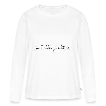 Nièce préférée meilleur nièce disant cadeau - T-shirt manches longues Premium bio Femme - blanc - Devant - Julia (174cm)