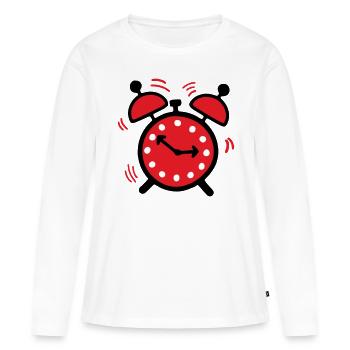 Wake up - Not in the morning - Late - Women's Premium Organic Long Sleeve Shirt - white - Front - Julia (174cm)