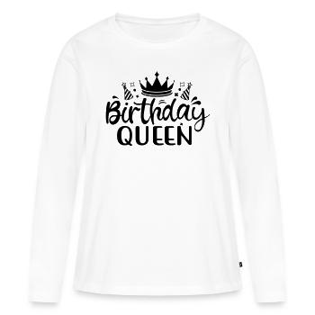 Birthday Queen 1 Happy Birthday - Women's Premium Organic Long Sleeve Shirt - white - Front - Julia (174cm)