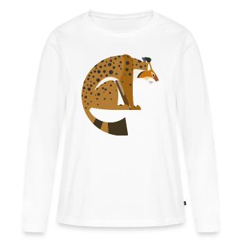 Lynx - T-shirt manches longues Premium bio Femme - blanc - Devant - Julia (174cm)