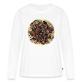 Afro Style Chromatic Harmony - Women's Premium Organic Long Sleeve Shirt - white - Front - Julia (174cm)