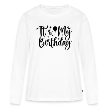 Birthday Queen 3 Happy Birthday - Women's Premium Organic Long Sleeve Shirt - white - Front - Julia (174cm)
