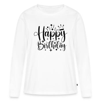 Birthday Queen 5 Happy Birthday - Women's Premium Organic Long Sleeve Shirt - white - Front - Julia (174cm)
