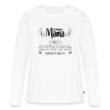 Lieblingsmama - Mama Defintion - Frauen Premium Bio Langarmshirt - Weiß - Vorne - Julia (174cm)