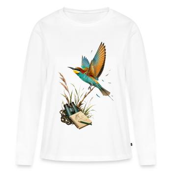 Colorful Swallow Explorer - Women's Premium Organic Long Sleeve Shirt - white - Front - Julia (174cm)