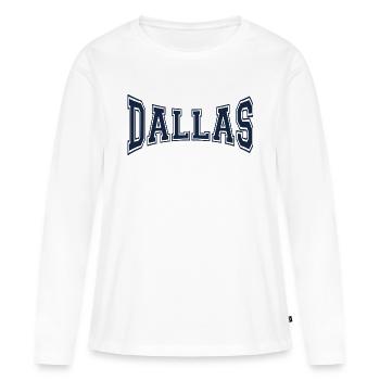 Dallas - Frauen Premium Bio Langarmshirt - Weiß - Vorne - Julia (174cm)