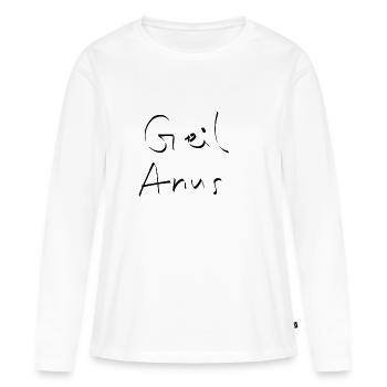 horny anus anal ass fuck - Women's Premium Organic Long Sleeve Shirt - white - Front - Julia (174cm)