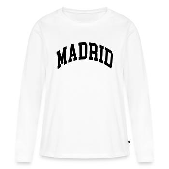 Madrid - T-shirt manches longues Premium bio Femme - blanc - Devant - Julia (174cm)