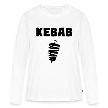 Kebab Grill Pide Kebab - T-shirt manches longues Premium bio Femme - blanc - Devant - Julia (174cm)