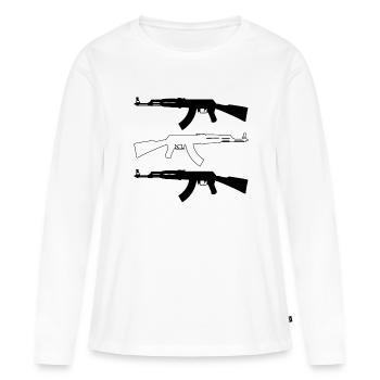 Ak 47 - Frauen Premium Bio Langarmshirt - Weiß - Vorne - Julia (174cm)