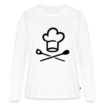 Chefkoch - Frauen Premium Bio Langarmshirt - Weiß - Vorne - Julia (174cm)