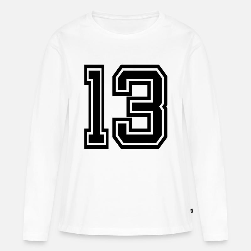 13 - Frauen Premium Bio Langarmshirt - Weiß