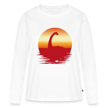 2541614 130199463 Nessie - T-shirt manches longues Premium bio Femme - blanc - Devant - Julia (174cm)