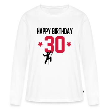 30 - Women's Premium Organic Long Sleeve Shirt - white - Front - Julia (174cm)
