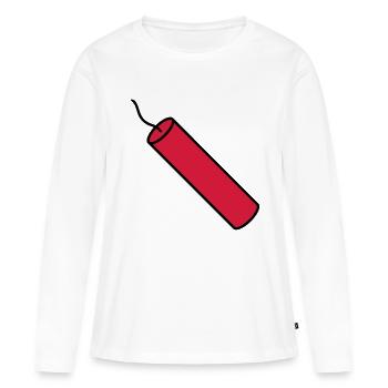 anzuenden stange tnt dynamit explodieren explosion - Frauen Premium Bio Langarmshirt - Weiß - Vorne - Julia (174cm)