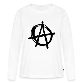 Anarchy - Women's Premium Organic Long Sleeve Shirt - white - Front - Julia (174cm)